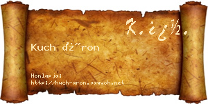 Kuch Áron névjegykártya
